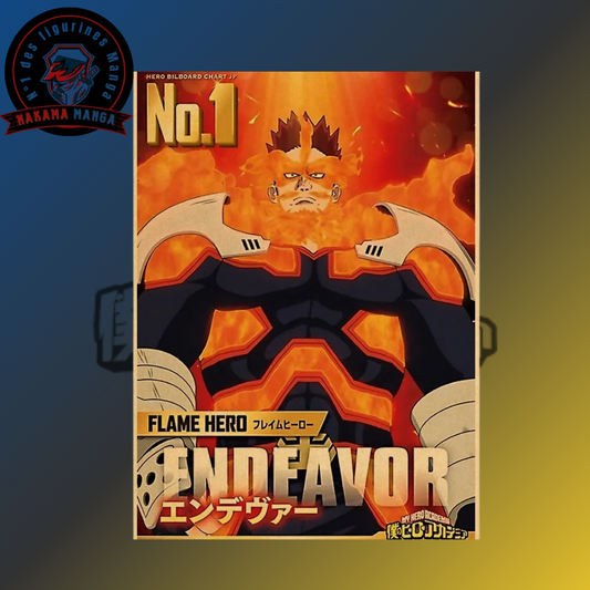Affiche My Hero Academia - Enji Todoroki alias Endeavor