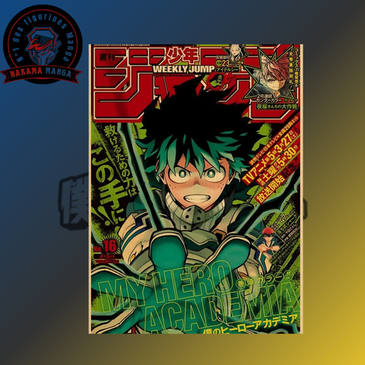 Affiche My Hero Academia - Izuku Midoriya " Weekly Jump"